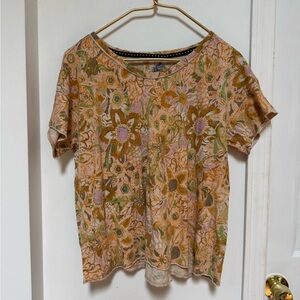 Pilcro floral short sleeve shirt
